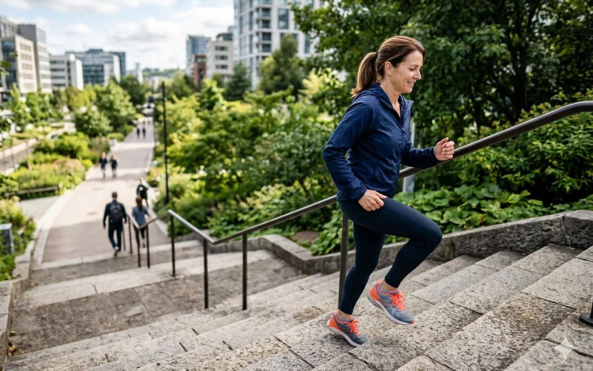 Climbing stairs: the exercise that many overlook and that experts recommend for heart health.